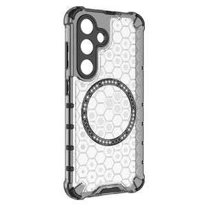Husa HoneyComb pentru Samsung Galaxy S25 Magnet MagCase AntiDrop - Alb