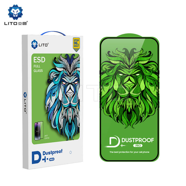 Folie Lito D+ Pro DustProof pentru iPhone 14 Pro Max - Rama Neagra